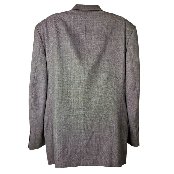 Oscar de la Renta Gray Single Breasted 3 Button Sport Coat Blazer Jacket Men 40R - Picture 4 of 9